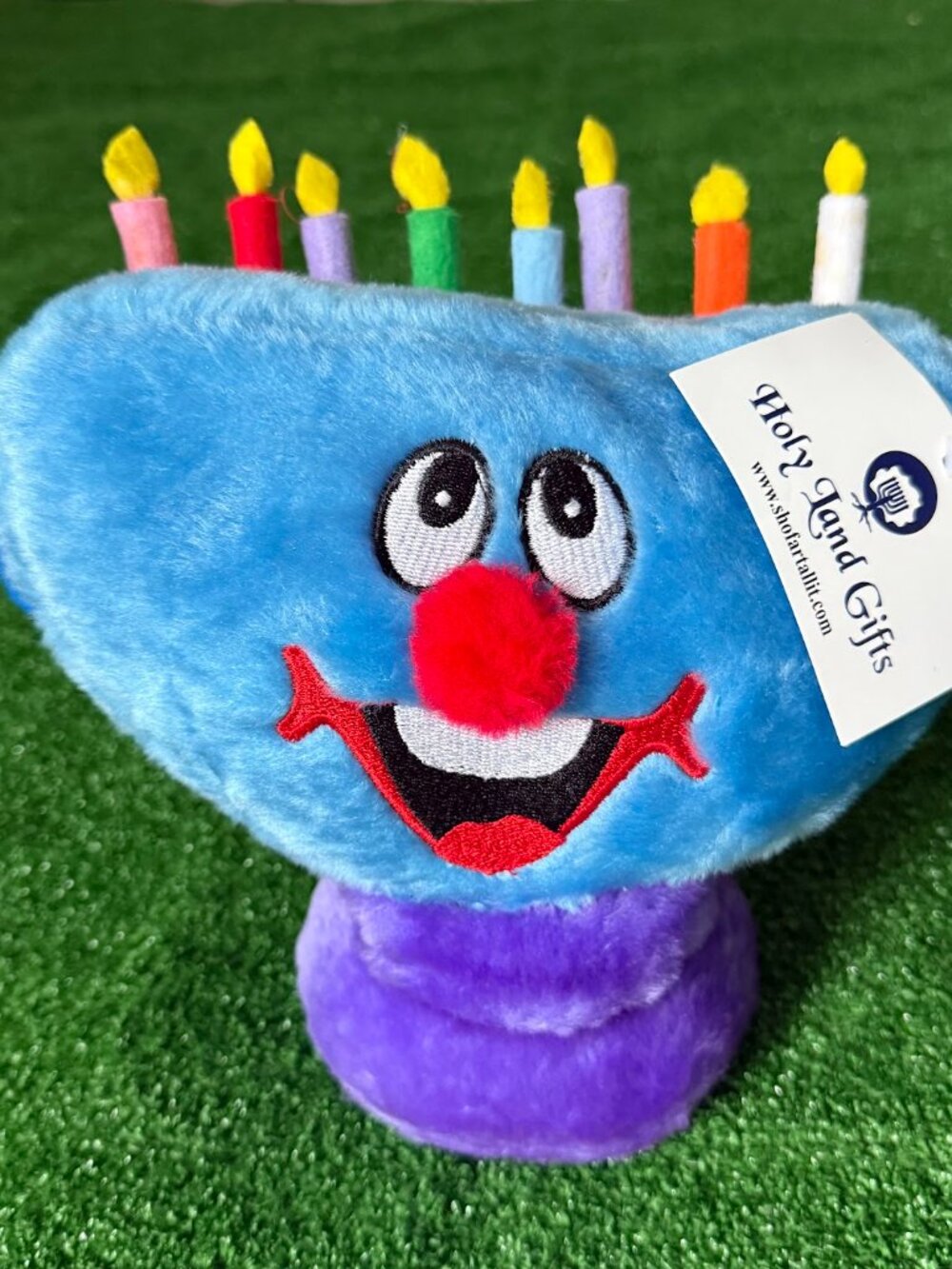 Kids First Plush Hanukkah Menorah Toy Holy Land Gifts NWT 9 Removable Candles